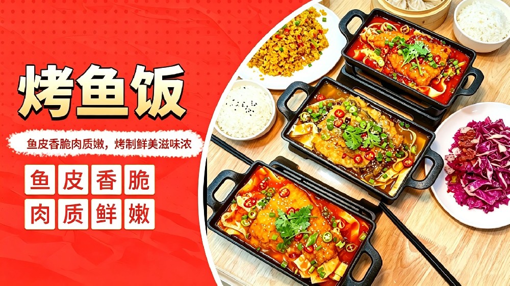 烤鱼饭