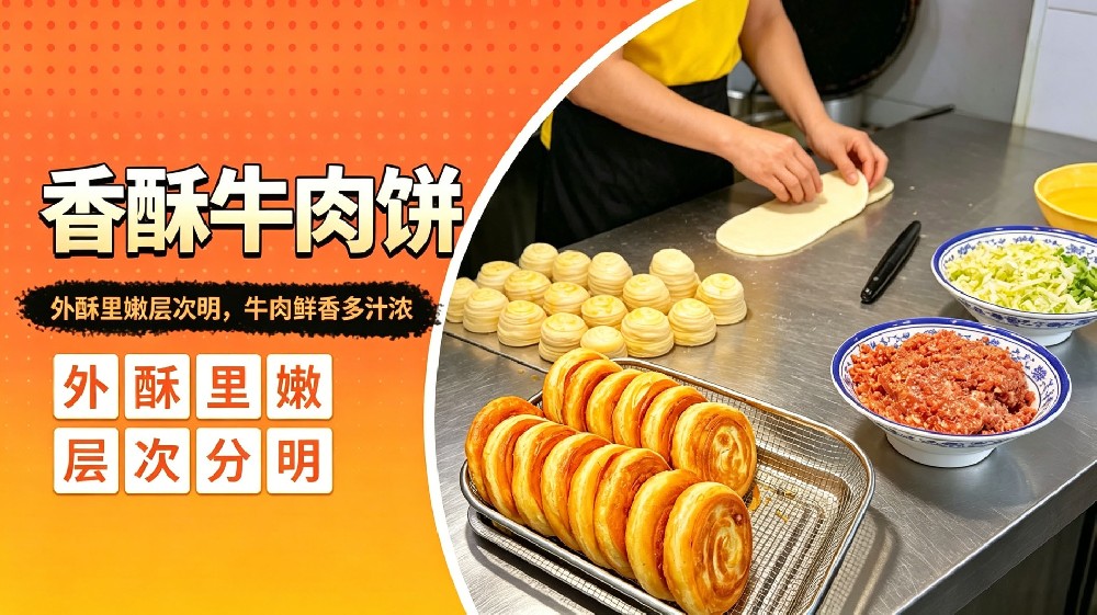 香酥牛肉饼