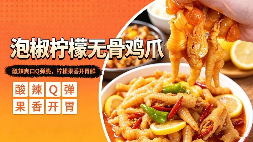 泡椒柠檬无骨鸡爪